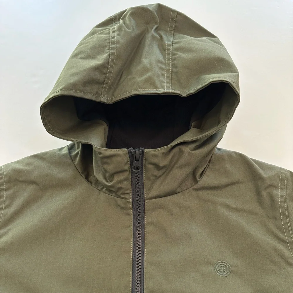 Element Hoodie Water Resistant Zip Up Alder Army Green NWT Youth Boys Size 12
